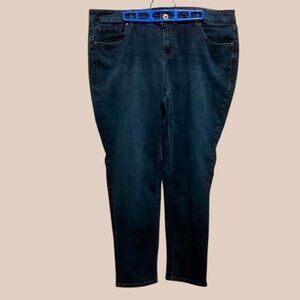 Torrid Denim Boyfriend Jeans 20R Stretch Cotton Blend Mid-Rise Dark Wash